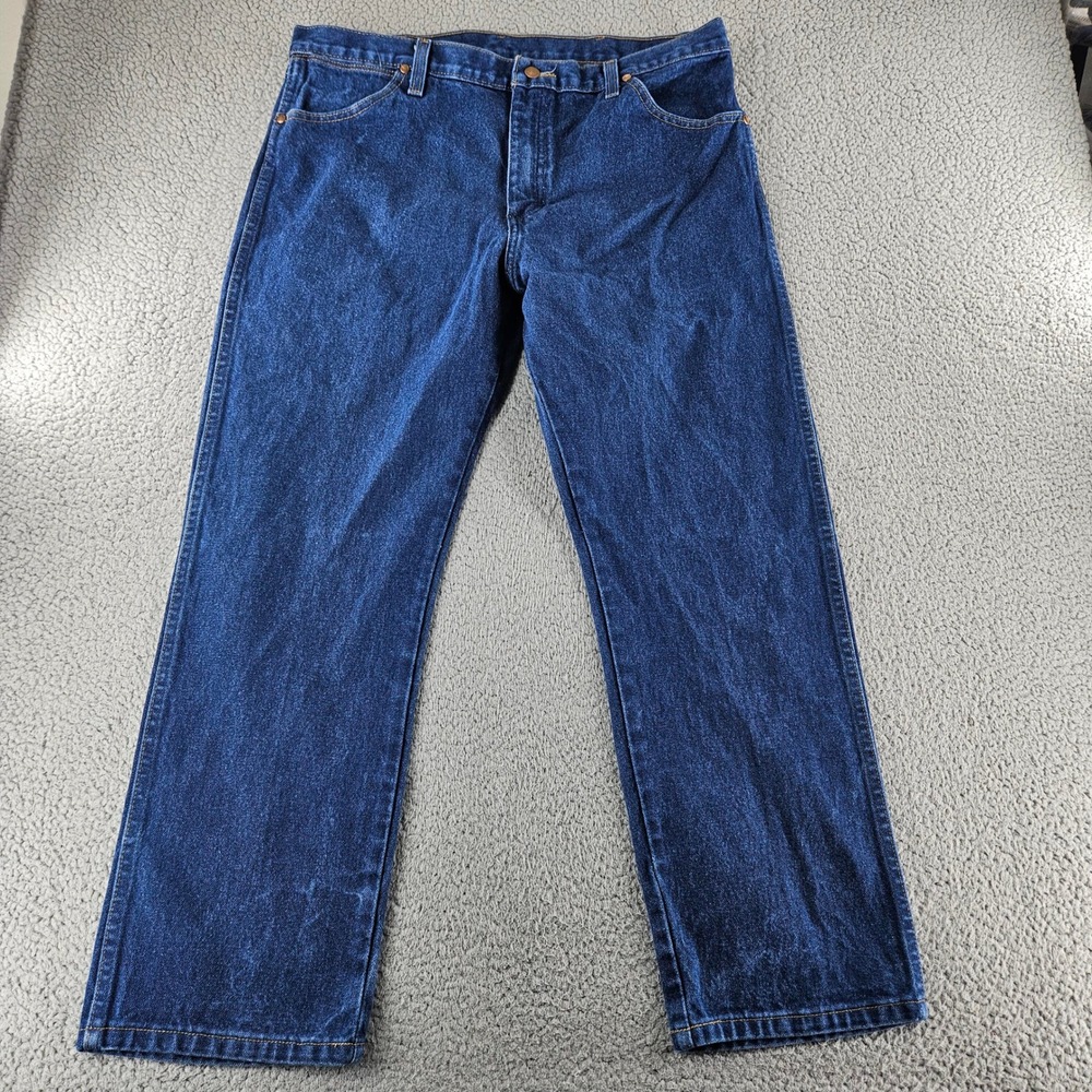 Wrangler Jeans‎ Mens 38x29  Blue 13MWZ Cowboy Cut Western Straight Leg Rancher